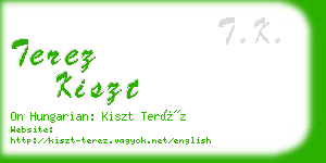 terez kiszt business card